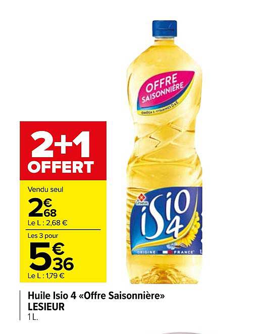 Huile Isio 4 «offre Saisonnière» Lesieur