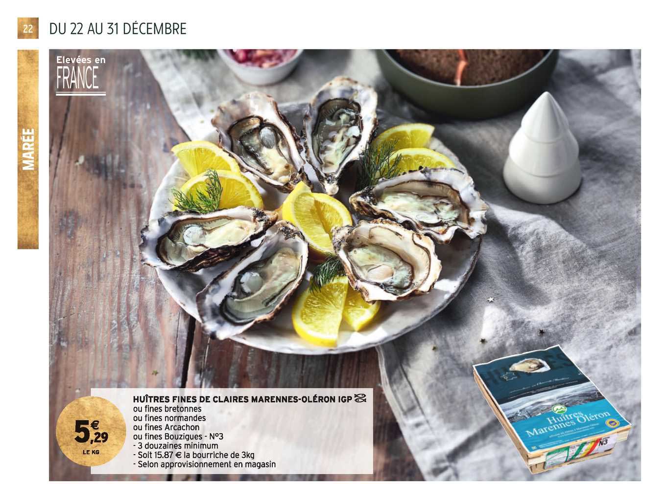 huîtres fines de claires marennes-oléron igp