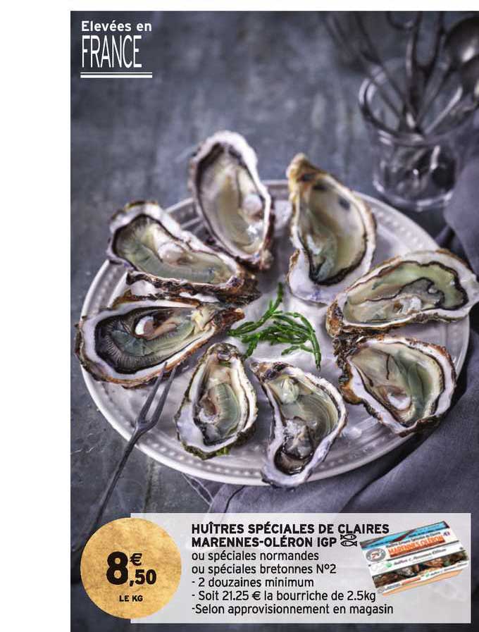 huîtres spéciales de claires marennes-oléron igp