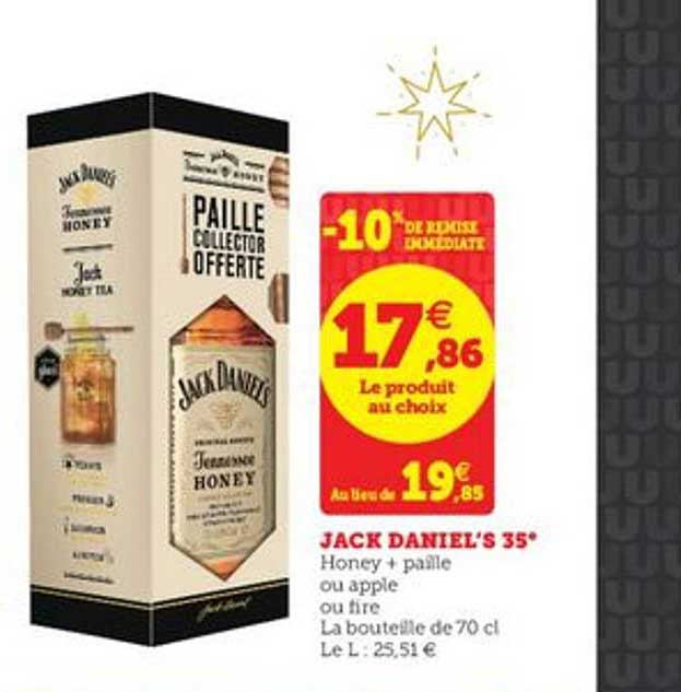jack daniel's 35° -10% de remise immédiate