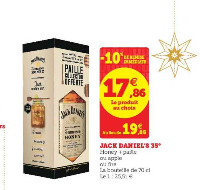 jack daniel's 35° -10% de remise immédiate