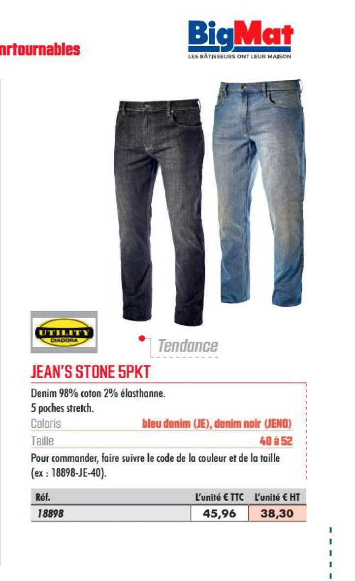 jean's stone 5pkt utility diadora