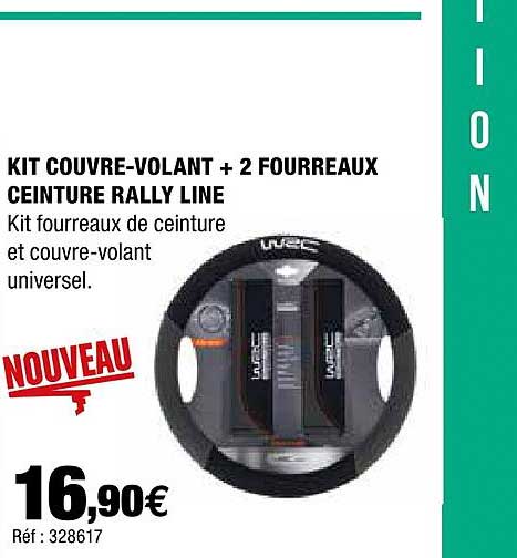 kit couvre-volant + 2 fourreaux ceinture rally line