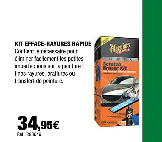 kit efface-rayures rapide meguiars