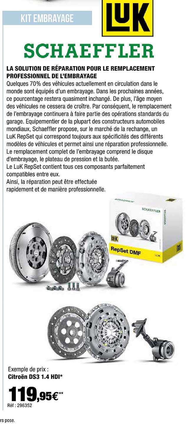 kit embrayage schaeffler luk