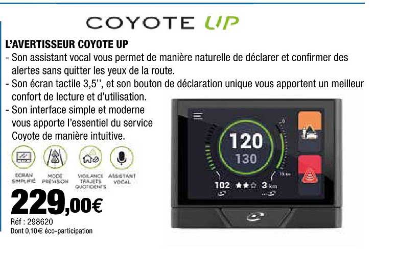 l'avertisseur coyote up