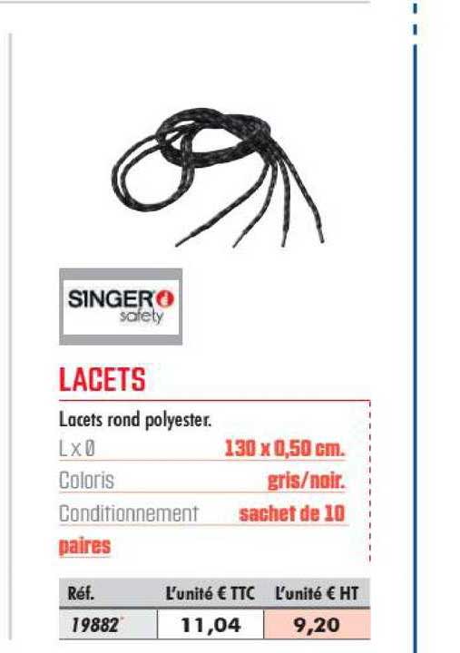 lacets singer safety