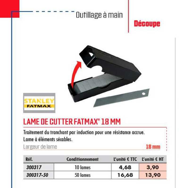 Lame De Cutter Fatmax 18 Mm Stanley