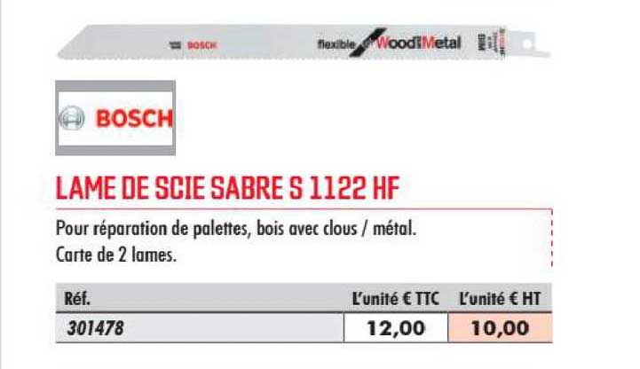 lame de scie sabre s 1122 hf bosch