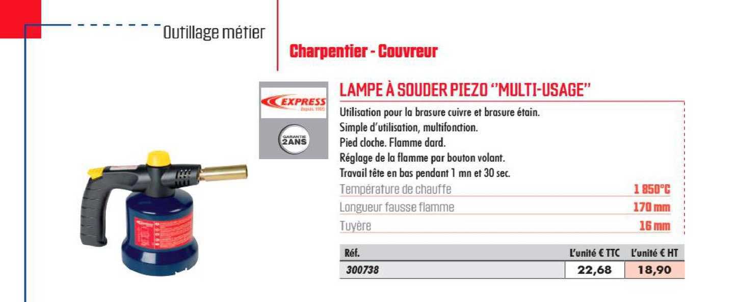 lampe à souder piezo multi usage