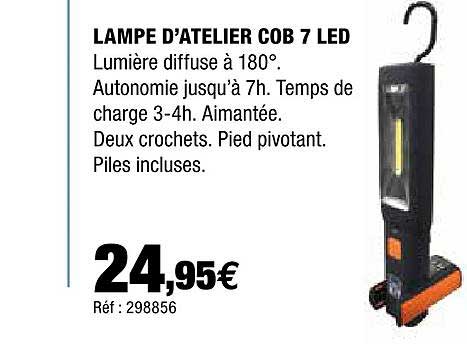 lampe d'atelier cob 7 led