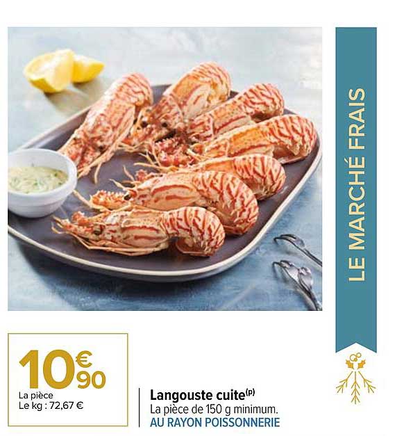 langouste cuite
