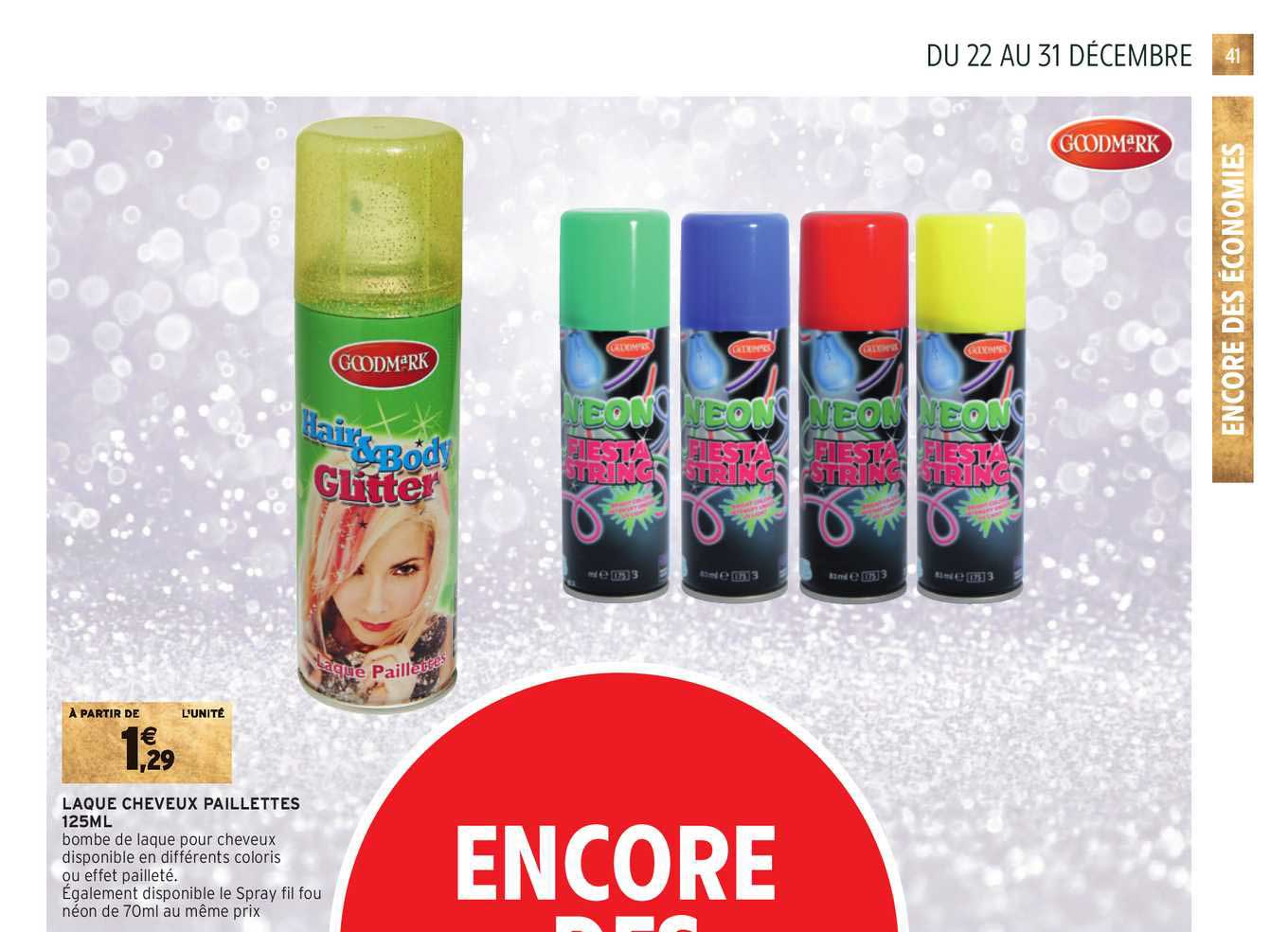 laque cheveux paillettes 125ml goodmark