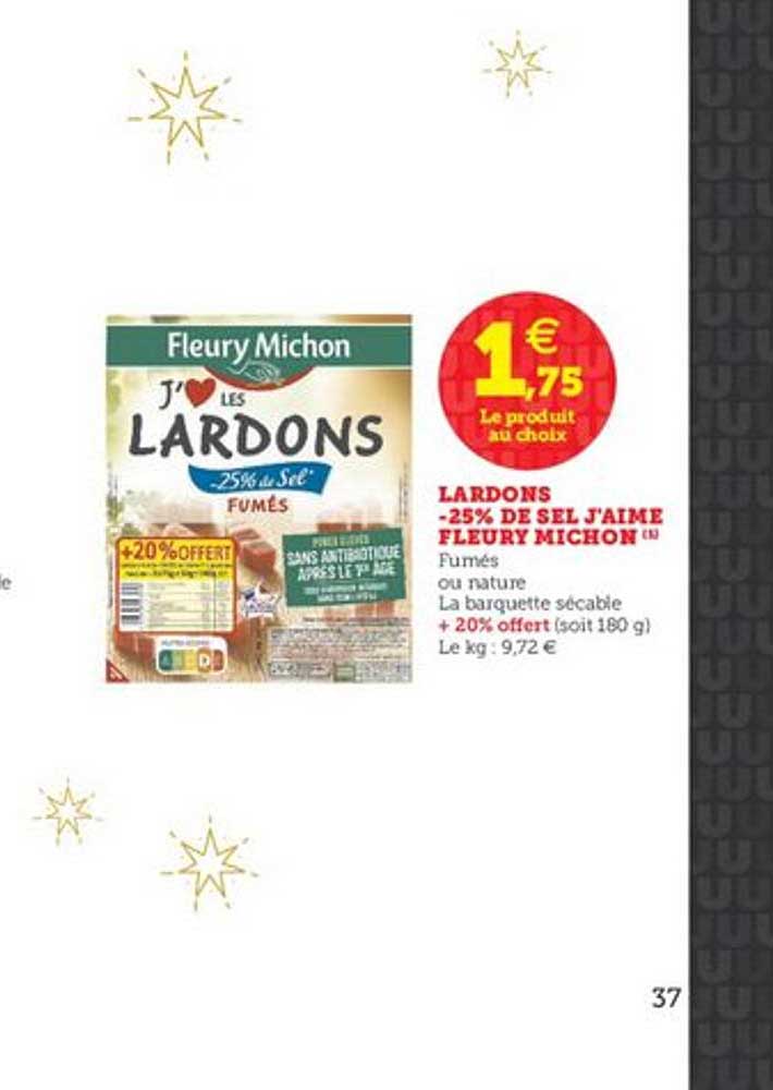 lardons -25% de sel j'aime fleury michon