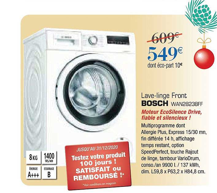 lave linge front bosch wan28238ff