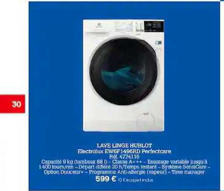 lave linge hublot electrolux perfectcare