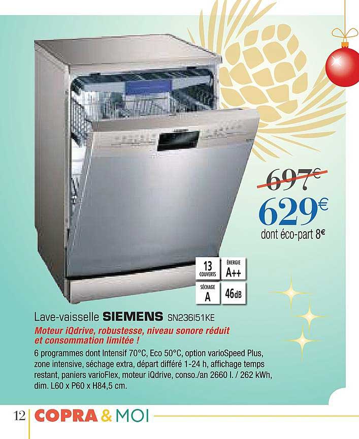 lave vaisselle siemens sn23s151ke
