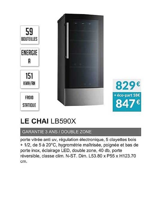 le chai lb590x garantie 3 ans double zone