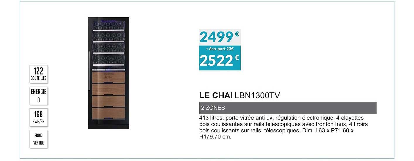 le chai lbn1300tv 2 zones