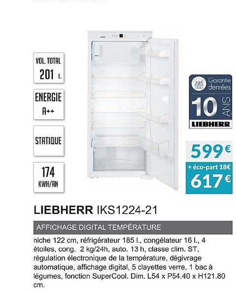 liebherr iks1224 21 affichage digital température