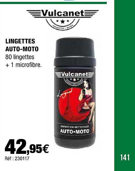 Lingettes Auto-moto Vulcanet