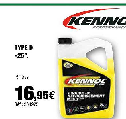 liquide de refroidissement kennol type d -25°