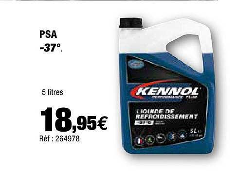 liquide de refroidissement psa -37° kennol