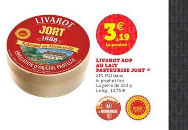 Livarot Aop Au Lait Pasteurise Jort