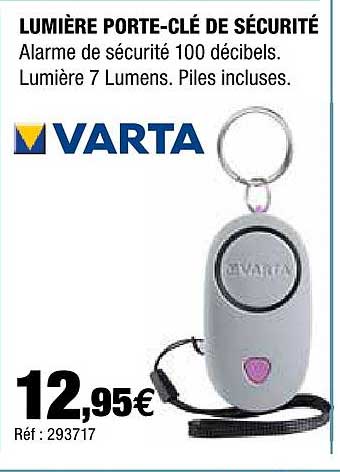 lumière porte-clé de sécurité varta