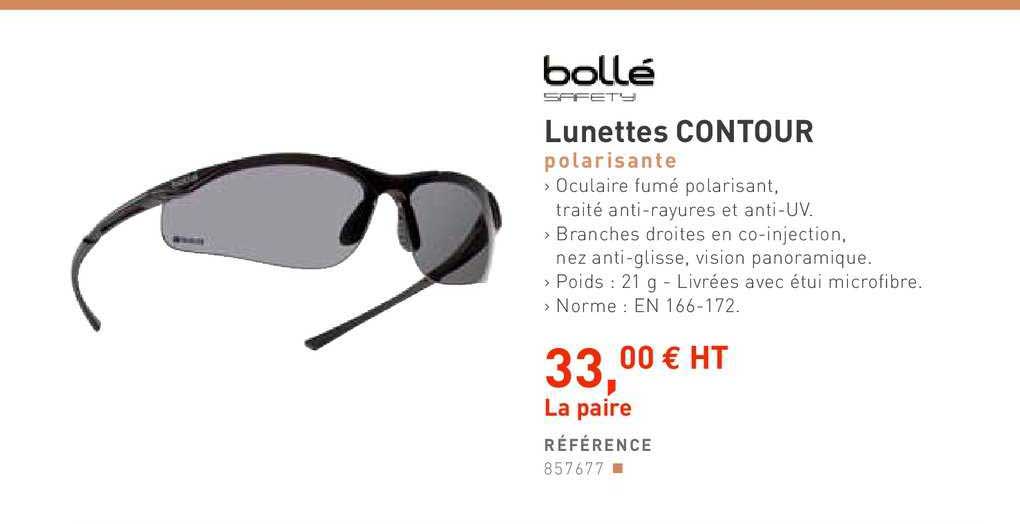 lunettes contour polarisante bollé safety