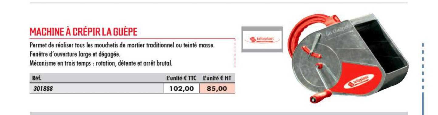 machine à crépir la guèpe