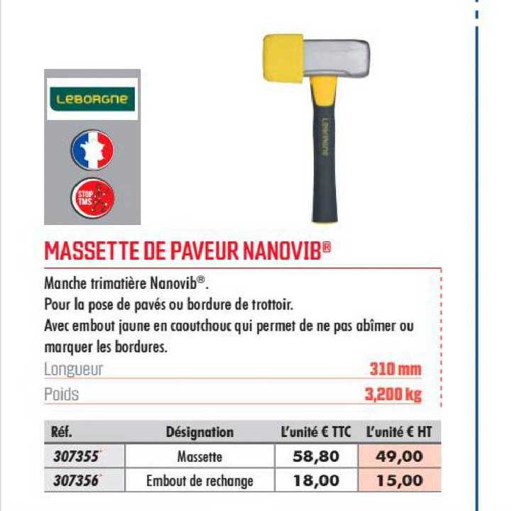 massette de paveur nanovib