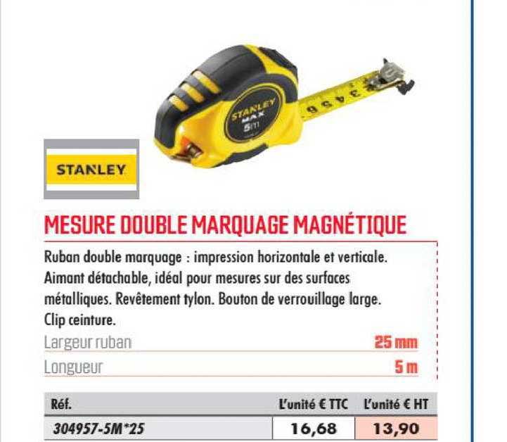 mesure double marquage magnétique stanley