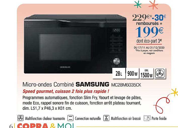 micro ondes combiné samsung mc28m6035ck