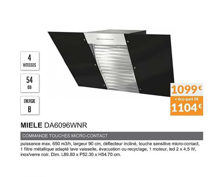 Miele Da6096wnr Commande Touches Micro Contact