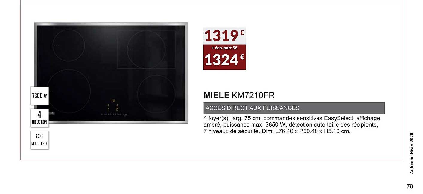 Miele Km7210fr Accès Direct Aux Puissances