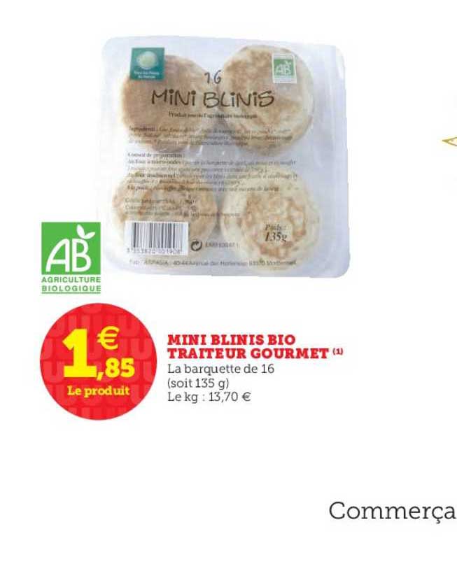 Mini Blinis Bio Traiteur Gourmet