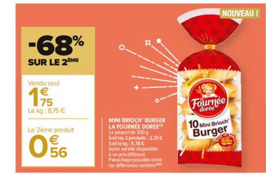 mini brioch' burger la fournée dorée