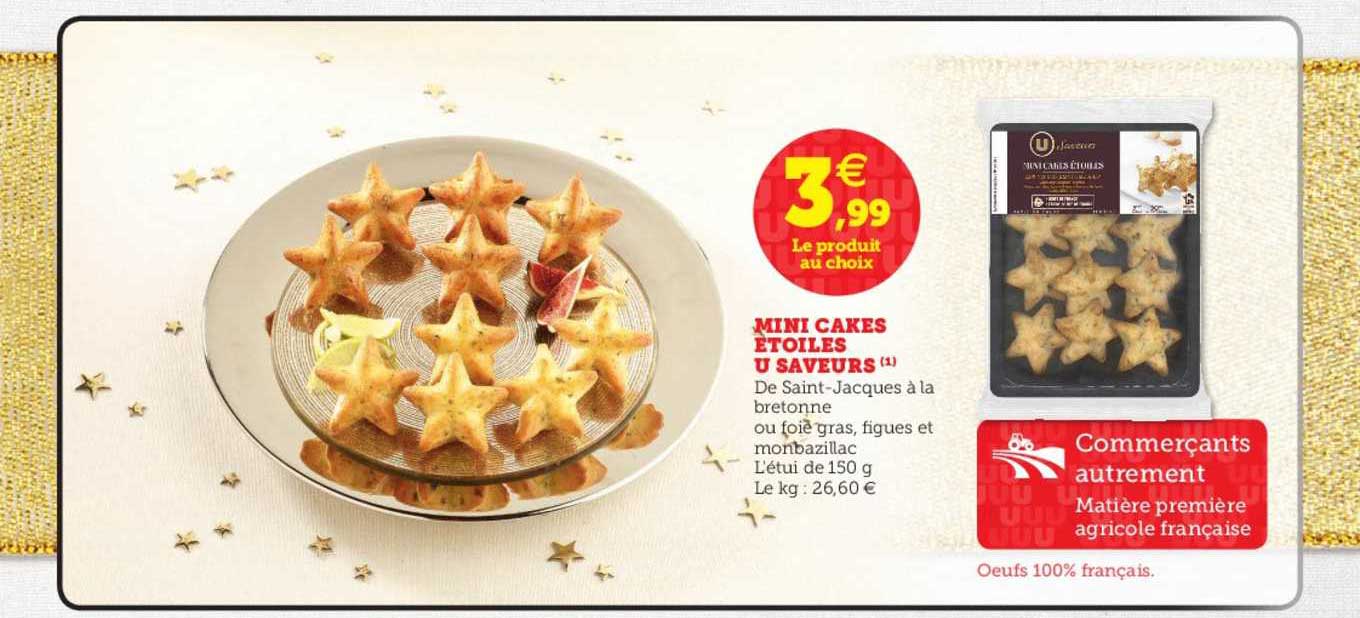 Mini Cakes étoiles U Saveurs