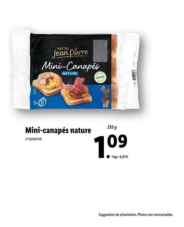 Mini Canapés Nature