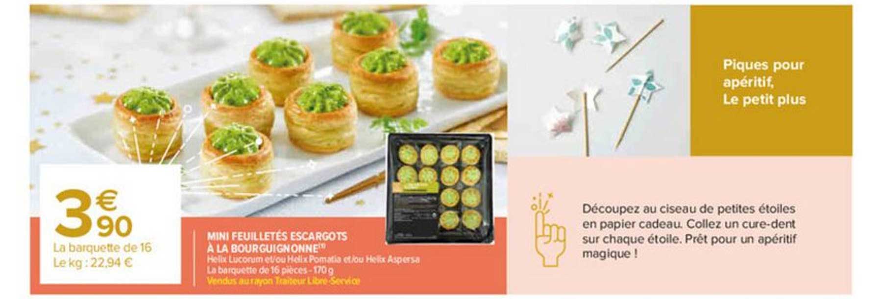 mini feuilletés escargots à la bourguignonne