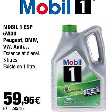 mobil 1 esp 5w30 peugeot, bmw, vw, audi