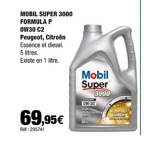 mobil super 3000 formula p ow30 c2 peugeot, citroën