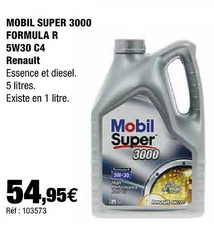 mobil super 3000 formula r 5w30 c4 renault