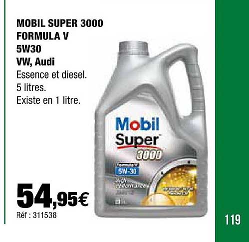 mobil super 3000 formula v 5w30 vw, audi