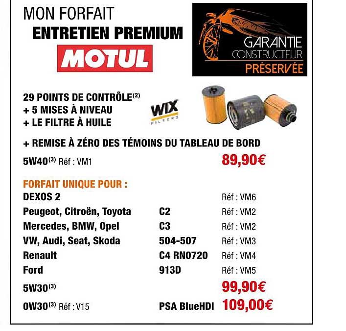 mon forfait entretien premium motul