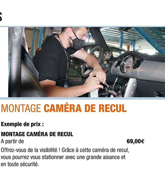 montage caméra de recul