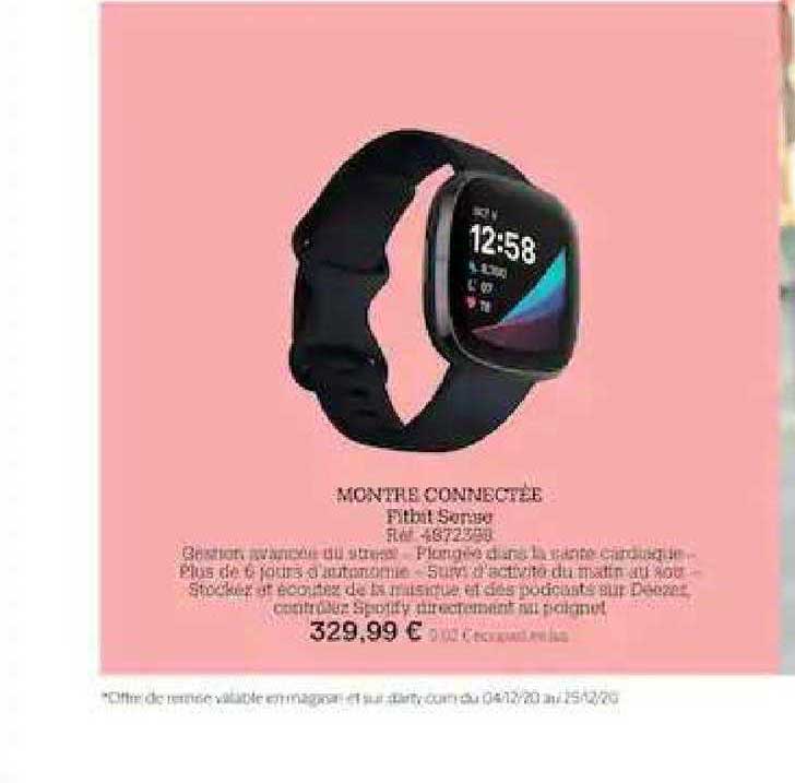 montre connectée fitbit senso