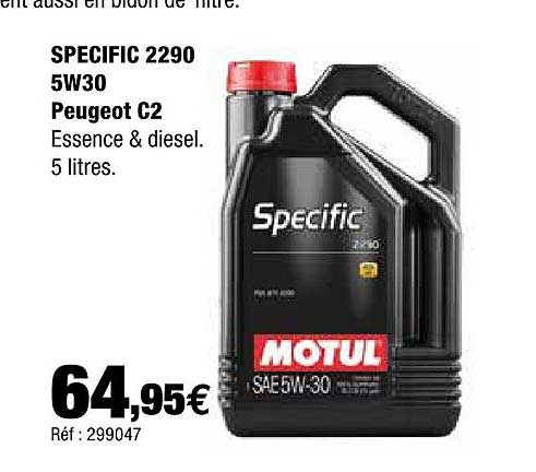 motul specific 2290 5w30 peugeot c2