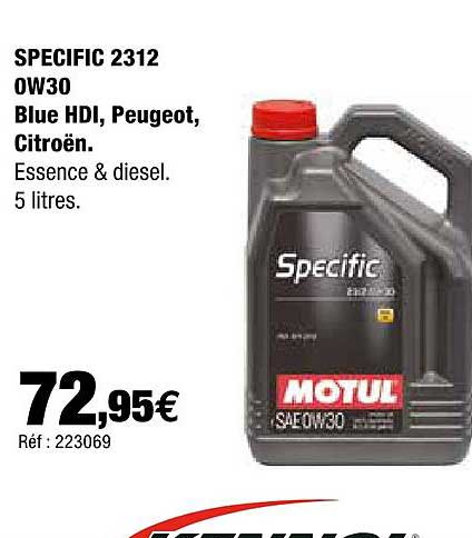 motul specific 2312 0w30 blue hdi, peugeot, citroën